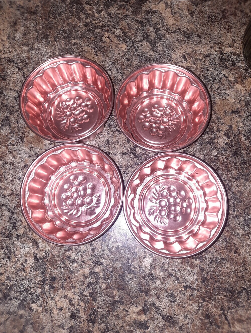 4 Small Copper Color Aluminum Molds